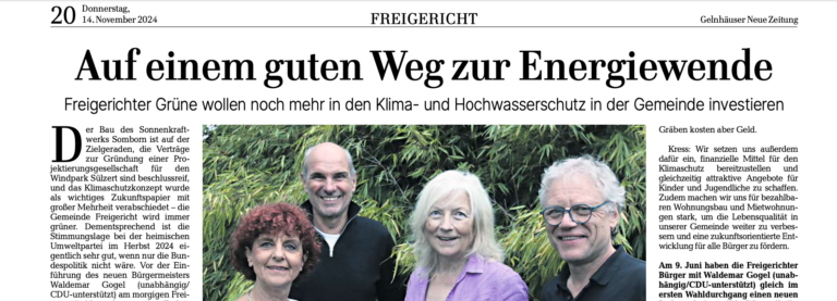 GRÜNE im Gespräch mit der GNZ